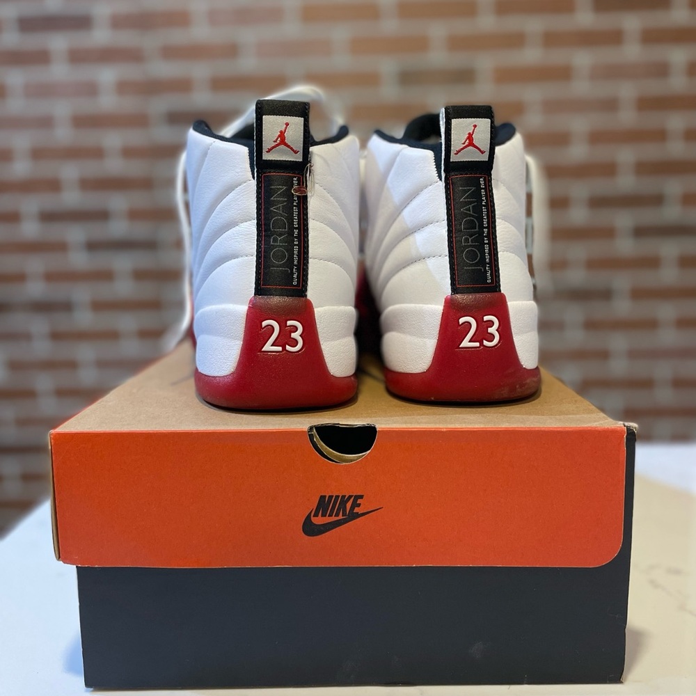 Nike Air Jordan Athletic Shoes - White and Red